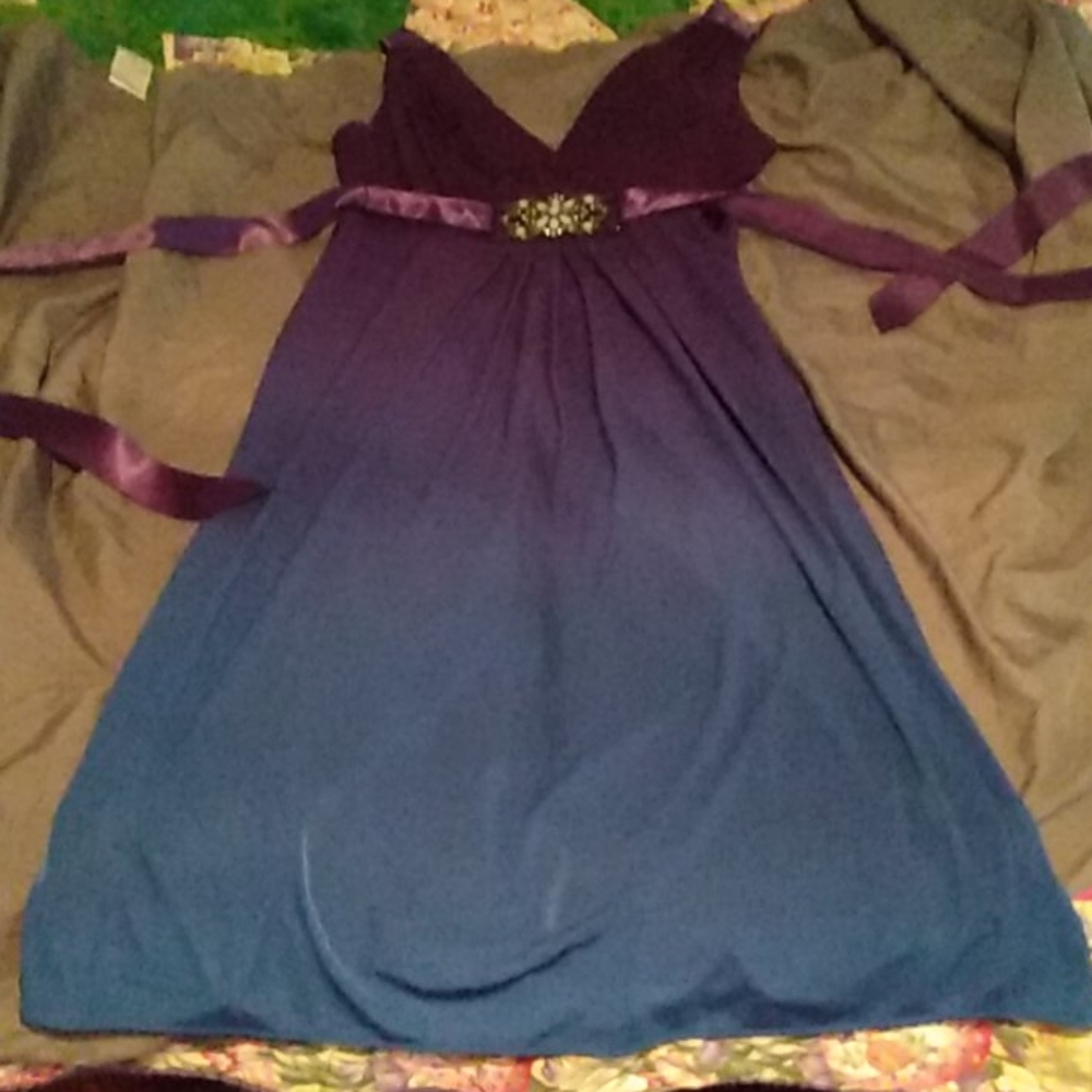 Beautiful dress colors purple into blue